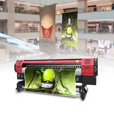 Large Format Eco Solvent Printer Vinyl Cutting Plotter Eco Solvent Ink Cmyk Colors