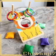 [Chiwanji2] Bean Bag Toss Game Family Entertainment Challenging Animal Ring Toss Game