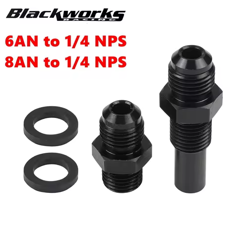 Car Modification 6AN x 1/4NPS Transmission Cooler Adapter Fittings Front and Rear Port Oil Cooling F