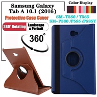 เคสสำหรับ Samsung Galaxy Tab A 10.1 (2016) SM-T580 SM-T585 SM-P580 SM-P585 SM-P585Y แท็บเล็ตแฟชั่นหนัง360 ° หมุนได้พับเป็นขาตั้งได้เคสหนังแบบฝาพับ