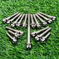 SC SIAM CRANKCASE FOR BEAT FI CNC BOLTS 17PCS (Silver)