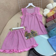 80kg- N05-100D silk striped loungewear Set, pants without pockets.