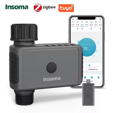Insoma Zigbee Sprinkle Timer Remote Garden Water Timer Smart Irrigation Watering System Automatic Ho