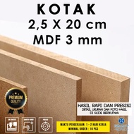 2.5 x 20 cm box - 3 mm MDF - MDF board wooden MDF board/