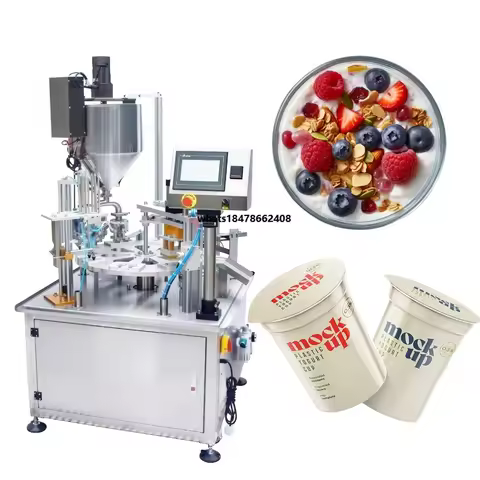 YB-FBJ2 Fully Automatic Cup Sealer for Yogurt Jelly Juice Sauce Water Liquid Paste Filling Film Seal