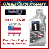 MOBIL 1 Advanced 5W50 Fully Synthetic Engine Oil SN 1QT/946ML (Made in USA)