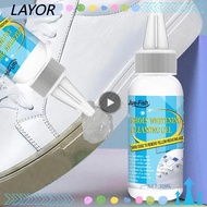 LAY Whitening Shoes Cleaner, Washing Gel Cleaner Kit Shoes Cleaning Foam,  30ml Removes Dirt and Yellow Shoe Washing Cleaner