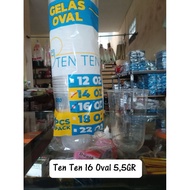 Ten Ten Brand Plastic Cup Size 16.22 Oval (50 Pcs)