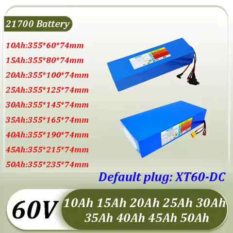 New 60V 50Ah 45Ah 40Ah 35Ah 30Ah 25Ah 20Ah 15Ah 10Ah 21700 lithium battery pack high-power electric 