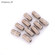 z2vpeu 10pcs Aluminium Alloy Connector F Plug Coupler Adapter HD TV Coax Cable PH