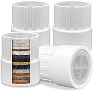 AKCTBOOM 4-PACK Replacement Shower Filter Cartridge Compatible for JOLIE Handheld Shower Head,15 Stage Water Softener Filters for Hard Water Reduces Chlorine,Fluoride,Harmful Substance
