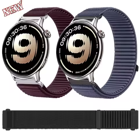 18/20/22mm Nylon Strap for OPPO Watch S-X2-X3 Mini Breathable Band for Huawei 5 GT6-5-4 Pro 46/Garmi