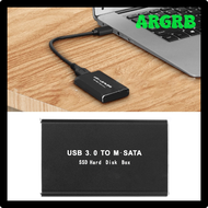 ARGRB USB กับ MSata กล่องภายนอกกล่องฮาร์ดดิสก์ SSD MSata กล่องเก็บข้อมูล HDD อะลูมิเนียมล้วนอัลลอย P9JB DFBDC