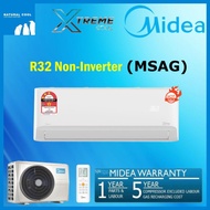 Aircond Midea Non Inverter (MSAG) 1hp/ 1.5hp/ 2hp