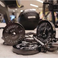 CrossFit Saltwater 45LB Weight Plate Gym keychain.Fitness keychain.Mini gym weight keychain.