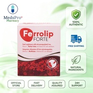 [Buy 3 get 1 free] Ferrolip FORTE 补铁复合维生素补充剂 柠檬味 | 1 Box/30 Sachets | Physical recovery, postpartum 