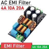 【Limited Time Only】 Emi Filter 4a 10a 20a Ac 110v 220v Purify Power Rfi Dc Isolator Purification Filter Noise For Audio Decoder Amplifier