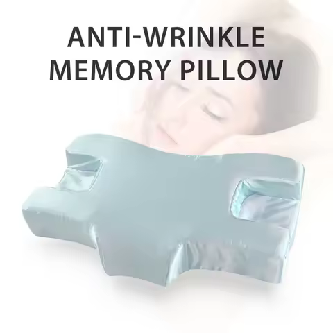 New Sleeping Beauty Pillow Satin Anti-Wrinkle Neck Protection Sleep Memory Foam Pillow Comfortable S