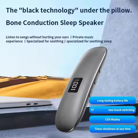 New Under Pillow Bone Conduction Bluetooth Speaker Mini White Noise Sleep Aid Soundbar Timed Shutdow