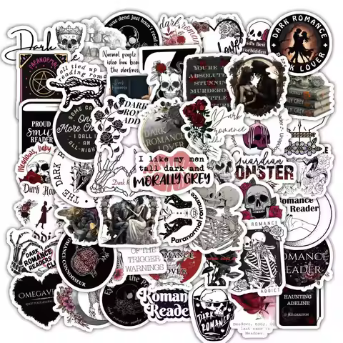 60Pcs/Set Dark Romance Stickers Gothic Romantic Graffiti Phone Case Wall Handbook Guitar Decoration