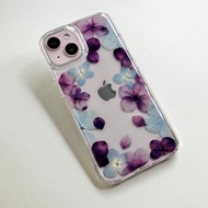夜宴 繡球花 押花 手機殼 IPhone 15 pro