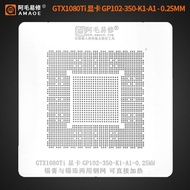 0.25mm Amaoe GTX1080Ti GP102-350-KI-AI GPU BGA Stencil Reball Solder Tin Plant Net Mesh Steel Mesh