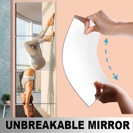 HD Stitching Mirror Tiles Flexible Self-Adhesive Full Length Mirror Wall-Mounted Shatterproof Non Glass Mirror Stickers Home Wall Decor