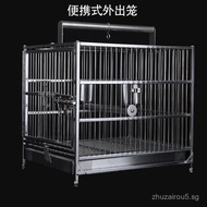 304Stainless Steel Parrot Cage Cockatiel Outdoor Cage Lovebird Mynah Large Bathing Cage Perch Cage
