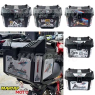 Top Box motorcycle 45L TOP BOX BELAKANG MOTOR TANKER waterproof Aluminum Double lock 後備箱 TOP BOX 45L