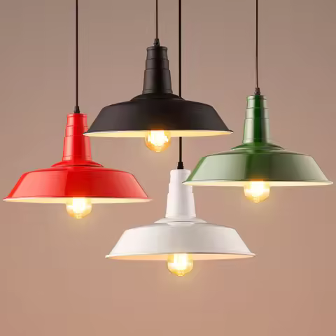 Nordic Industrial Retro Pendant Lights American Vintage Cafe Clothing Store Office Hanging Lamps LED