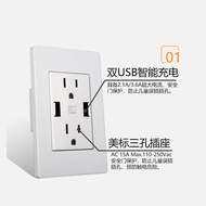 Supply USB Socket American Standard Socket 15A American Standard Panel Brushed Gold 21A Fast Charge 