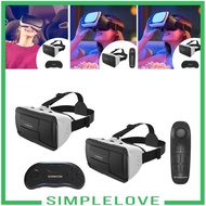 [Simple] 3D VR Headset Comfortable Lightweight Compatible for 4.7-6" Phone for Games