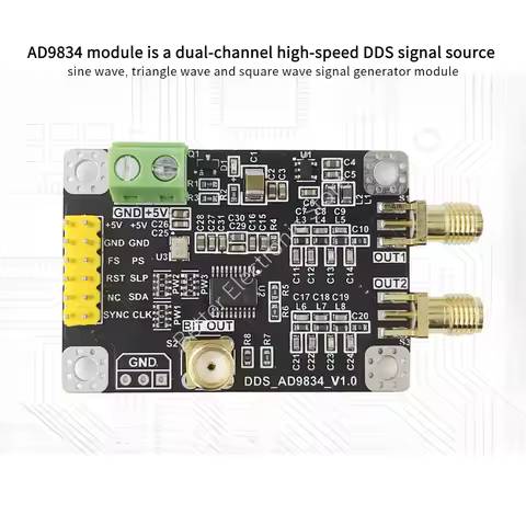 AD9834 Dual-channel high-speed DDS signal source sine wave, triangle wave and square wave signal gen