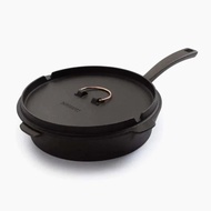 Barebones 12" All in One Cast Iron Skillet - Outdoor Camping Cookware Cast Iron Skillet and Lid