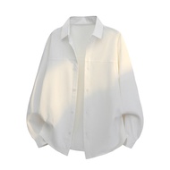Coffee Shop Workwear Shirt Customized Team Workwear Long-Sleeved Shirt Embroidered LOGO Printed Milk