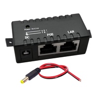 V-Fiabilidad 1000Mbps PoE Ethernet Power Supply 2 Port POE DC 12V-48V Power Adapter Injector with 15