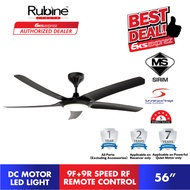 RUBINE ABLE CEILING FAN 56" DC MOTOR 5-BLADES WITH LED ACF-BEATA56-5BL-MB / ACF-BEATA56-5BL-MW ( Bla