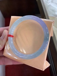 冰種翡翠玉鐲 天然翡翠 緬甸A玉玉鐲 • 冰種紫飄花翡翠圓鐲