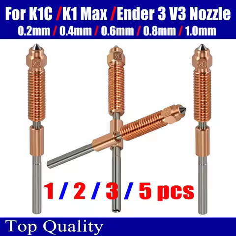K1C Nozzle For Ender 3 V3 / Creality K1 Max / K1C 0.2 0.4 0.6 0.8 1.0mm Nozzle For High Speed Upgrad