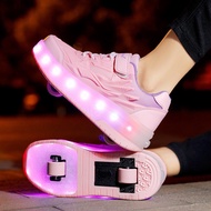 LED shoes double-wheeled Heelys shoes roller skates for girls luminous roller skates wheel shoes ACB