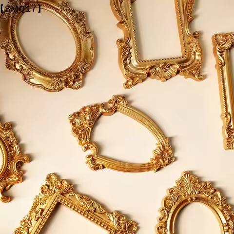 Vintage Gold DIY Shadow Box Frame DIY 3D Memory Display Frames Wedding Photo Display Frames Atmosphe