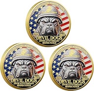 SNKVAUP USMC 250th Anniversary Challenge Coin – Double-Sided Marine Corps Commemorative with Bulldog