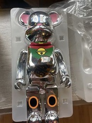 Bearbrick 400%  銀色發光招財貓 千萬兩