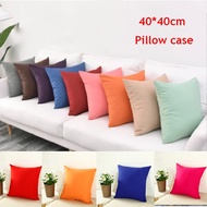 40 X 40cm Square Throw Pillow Cushion Cover Home Sofa Decorative Pillow Case Plain Solid Color Cheap Classic Cotton