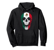 Mexico Flag - Mexican Skull - Hecho En Mexico Calavera Pullover Hoodie