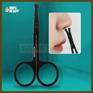 HIJAU Nose Hair Scissors Nose Hair Scissors/ STAINLESS Steel Green Round Tip Eyebrow Scissors/