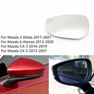 For Mazda 3 Axela 6 Atenza CX-3 CX-5 2013-2021 Rearview Mirror Wing Door Side  Glass Lens Blind Spot Warning Heating