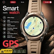 2026 New Google Maps Smart Watch GPS Route Tracking Offline Map Compass Fitness Tracker BT Call Rugg