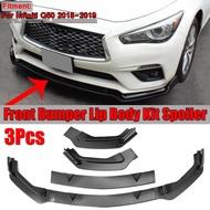 Carbon Fiber Look/Black Car Front Bumper Lip Body Kit Spoiler Bumper Splitter Diffuser For Infiniti 