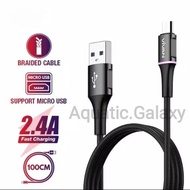 Vivan VDM100 / VDM200 Micro USB Data Cable 2.4A LED Light Quick Charge